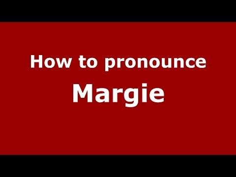 How to pronounce Margie (US) - PronounceNames.com