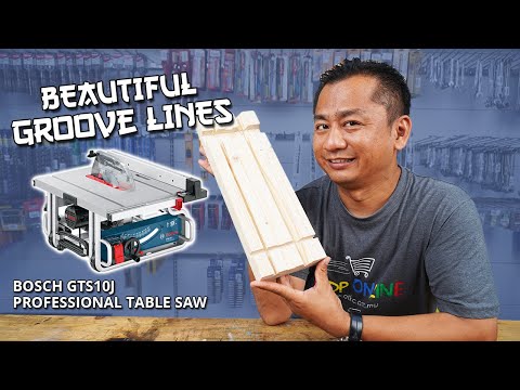 Beautiful Groove Lines with Bosch GTS10J Professional Table Saw | How to remove the Riving Knife?