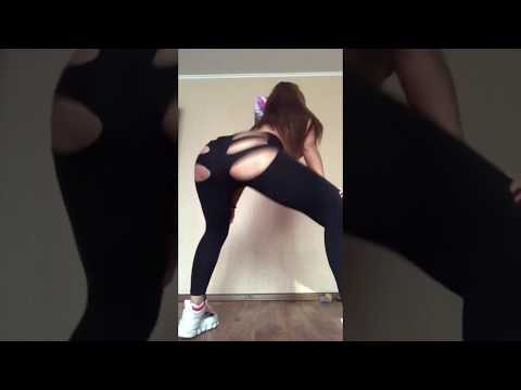 Tasya.mini with sexy leggings dance