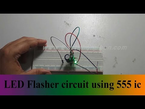LED Flasher circuit using 555 IC | NE 555 | Earthbondhon