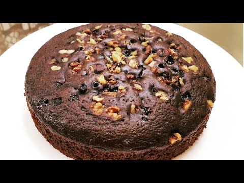 Chocolate Walnut Cake ( eggless and without oven)