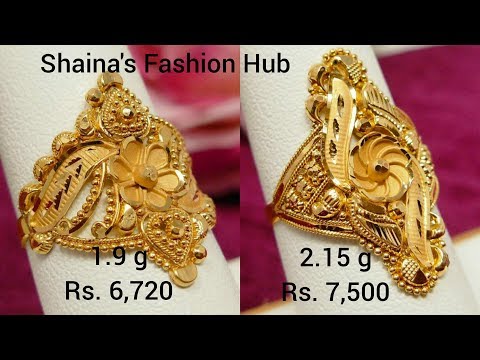 Latest light weight gold finger ring design