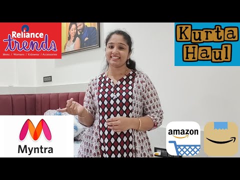 KURTA HAUL || ನಿಮ್ಮೆಲ್ಲರ Most Requested  video || Reliance Trends ,Mynta, Amazon Kurta Haul