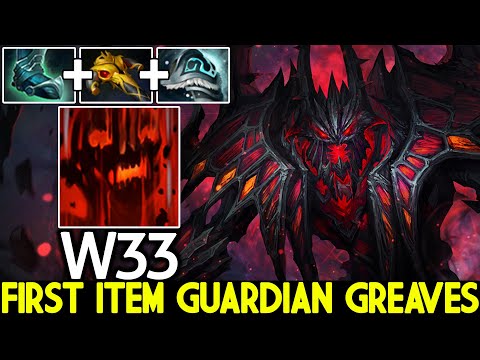 W33 [Shadow Fiend] Randomed Hero Mid First item Guardian Greaves Dota 2
