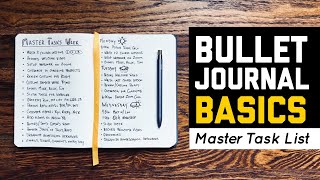 How to Organize a Bullet Journal with the Master Task List