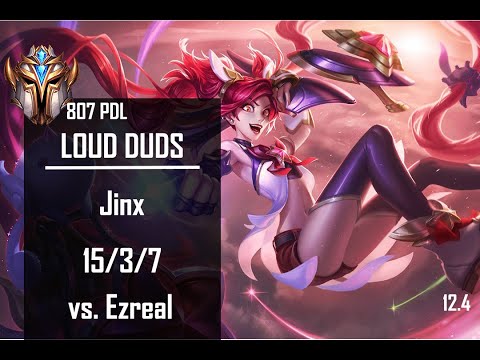 LOUD DudstheBoy Jinx ADC vs Ezreal - BR Challenger Patch 12.4