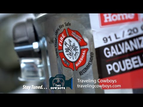 Two Cowboys is Smoking Meat in a Home-Built Trash Can