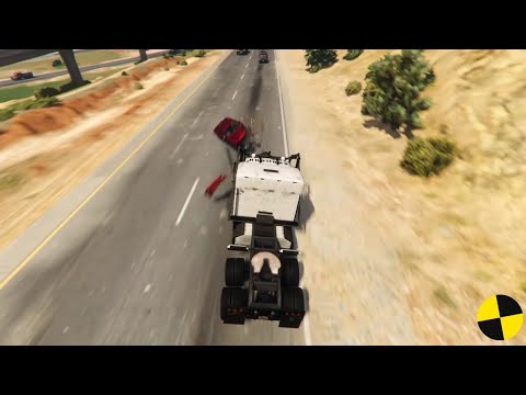 GTA 5 CRAZY WEDGE TRUCK CRASHES COMPILATION DESTRUCTION CAR CRASHES GTA V #6