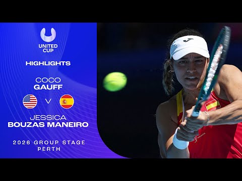 Coco Gauff v Jessica Bouzas Maneiro Highlights | United Cup 2026 Group A