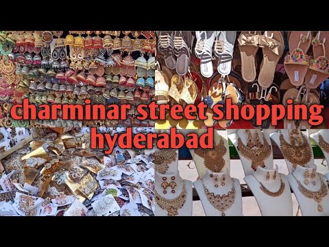 charminar street shopping|| street shopping at hyderabad||hyderabad