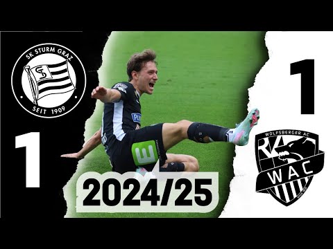 SK Sturm - Wolfsberger AC 1-1 | Bundesliga, 32. Runde (24.05.2025) | Spiel in voller Länge