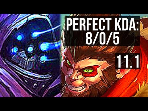 JAX vs WUKONG (TOP) | 8/0/5, 900+ games, Legendary | EUW Master | v11.1
