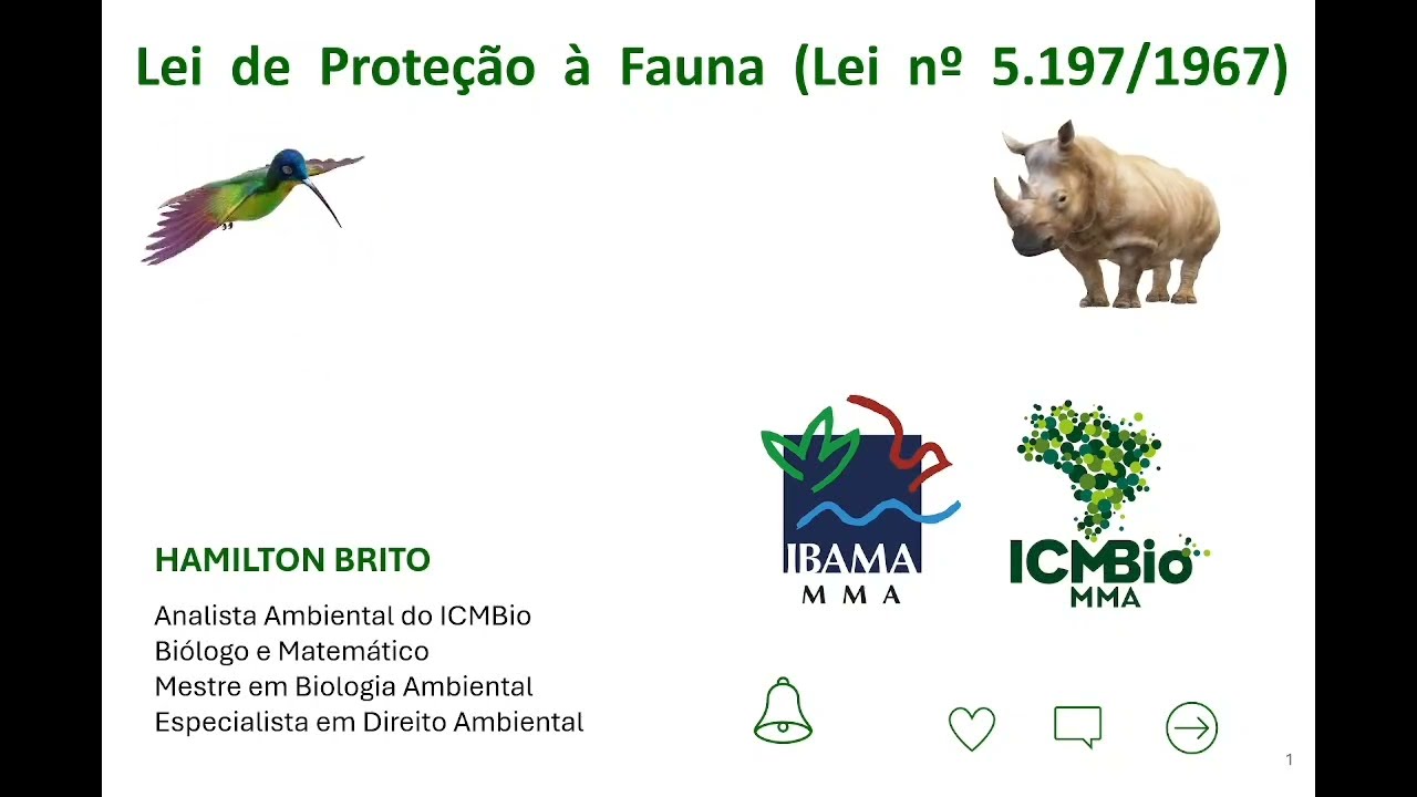 Lei de Proteção à Fauna - Lei n° 5.197/67.