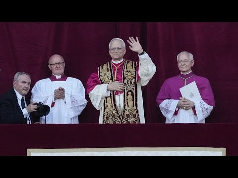 Video Thumbnail: Pope Leo XIV, first US pope, addresses crowd at St Peter's Square