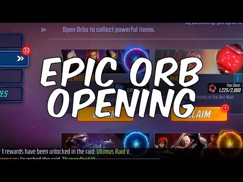 Epic 30 + Premium Orb, Ant-Man Orb & Rocket Racoon Orb Opening - Marvel Strike Force