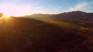Ojai Valley at Sunset - Aerial View of the "Pink Moment"