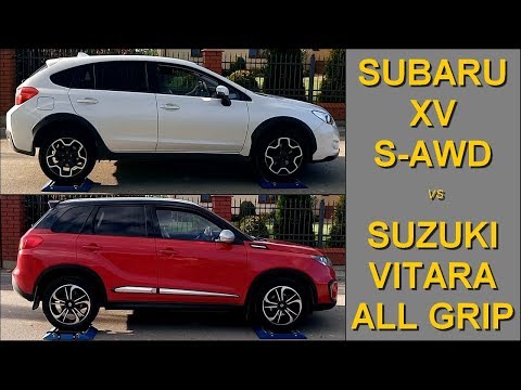 SLIP TEST - Subaru XV S-AWD vs Suzuki Vitara All Grip Select - @4x4.tests.on.rollers