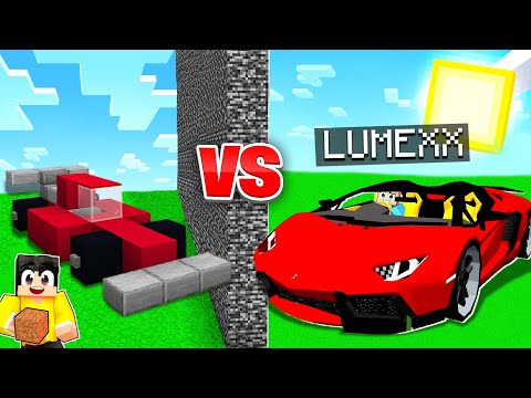 I'm PRANKING in a CAR BUILDING CHALLENGE! (it works) in Minecraft!