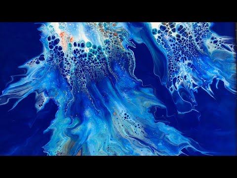Acrylic Pouring -- Color SPLIT! Dutch Pour- Fluid Art
