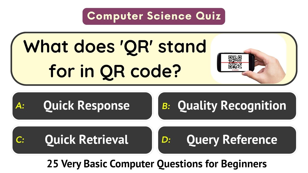 Computer Science Quiz | 25 Very Basic Computer Questions for Beginners | Easy Computer Knowledge