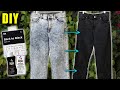 HOW TO DYE ACID WASH JEANS DARKER USING RIT BACK TO BLACK KIT || Lucykiins
