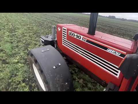 Fiat 100-90 DT beim Mist streuen