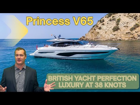 Princess V65 Express Yacht Tour – British Performance Luxury @ 38-Knot Speed - YachtSpecsDirect.com