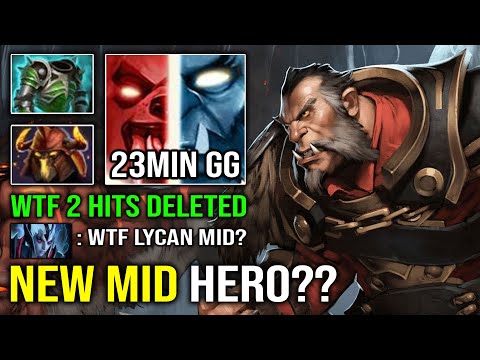 NEW MID HERO?? 23Min GG Crazy Wolf Army 2 Hits Delete Support with OP Carry Lycan Dota 2