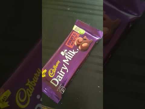 Unboxing of fruit nut chocolate