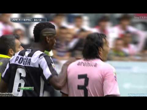 Paul Pogba RED CARD Juventus vs Palermo 1-0 [ 5-5-2013 ]
