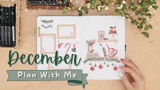 2022 December Bullet Journal | Christmas Plan with Me | Using ALL the Washi Stickers