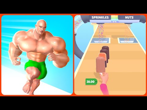 Muscle Rush Vs Popsicle Stack 💪👊🍦🍧🍨👤🧟‍♂️ Max All Levels Android iOS Gameplay Ep 52