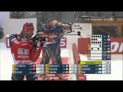 19.01.2014 Biathlon Antholz Herren Staffel Winner France