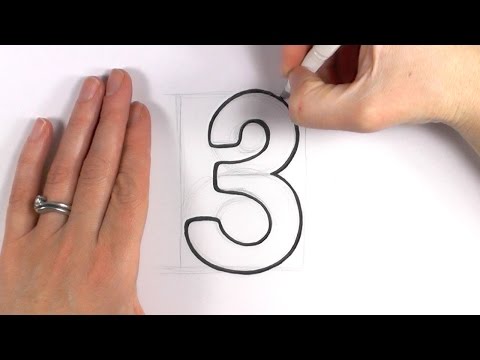 How to Draw a Cartoon Number 3 | Quick And Easy Bullet Journal Doodle Ideas | bujoTIGER (ZOOSHii)
