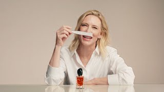 Armani beauty Cate Blanchett reveals the essence of the new SÌ PARFUM
