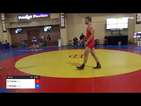 2018 Marine Corps US Open/Senior Men's Freestyle 92 Con 16 #2 - Nathan Traxler (CARTC) Vs. Timmy M