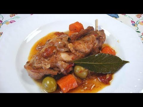 Conejo con aceitunas