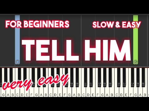 Tell Him - Barbra Streisand and Celine Dion piano tutorial