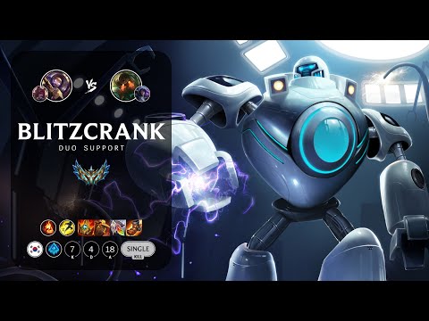 Blitzcrank Support vs Nautilus - KR Challenger Patch 13.15