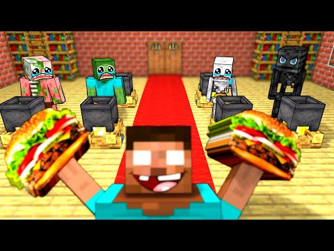 Herobrine & Monsters: COOKING CHALLENGE - Minecraft Animation