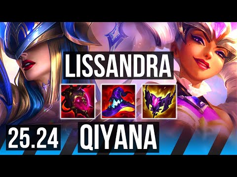 LISSANDRA vs QIYANA (MID) | Perfect KDA: 13/0/5 | NA Grandmaster | 25.24