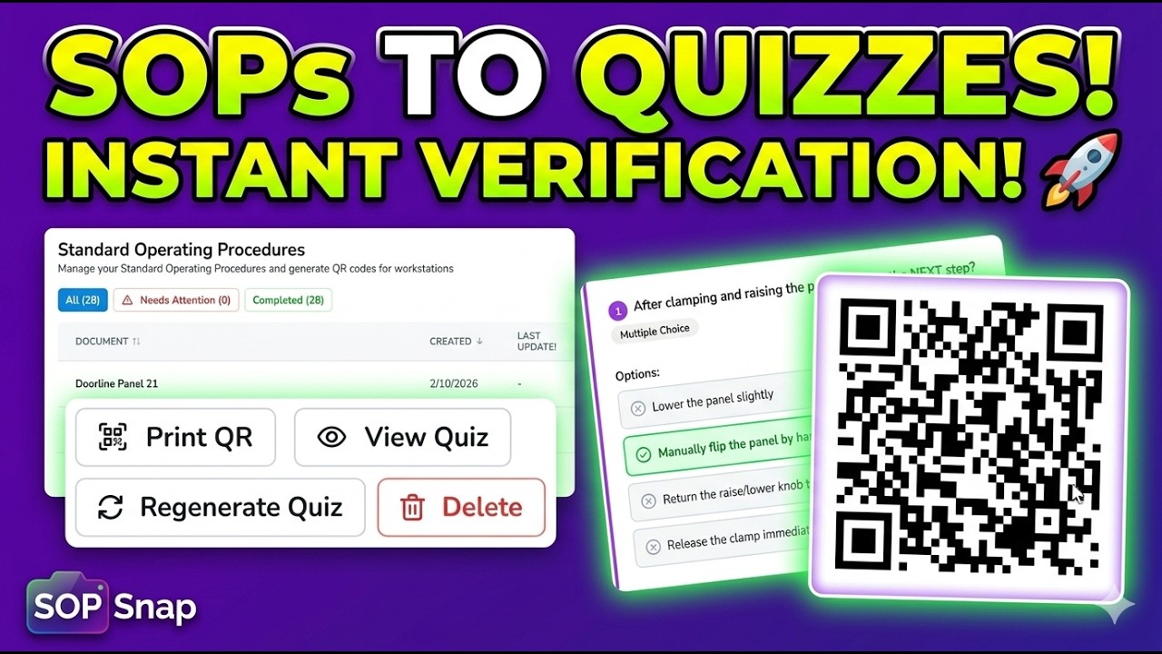 SOP Snap SOP upload and quiz + regenration