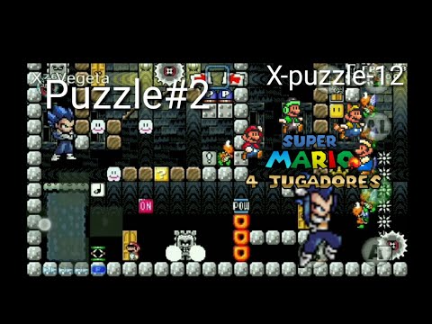 Puzzle 99%imposible  // X-puzzle-12  //  hecho por mí  //  Super Mario 4 jugadores
