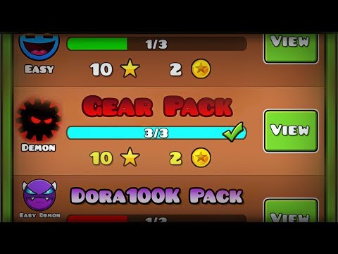 NEW GEAR PACK?! 'Gear / Gear II / Gear III' ALL LEVELS 100%! | Geometry Dash [2.1] - Dorami