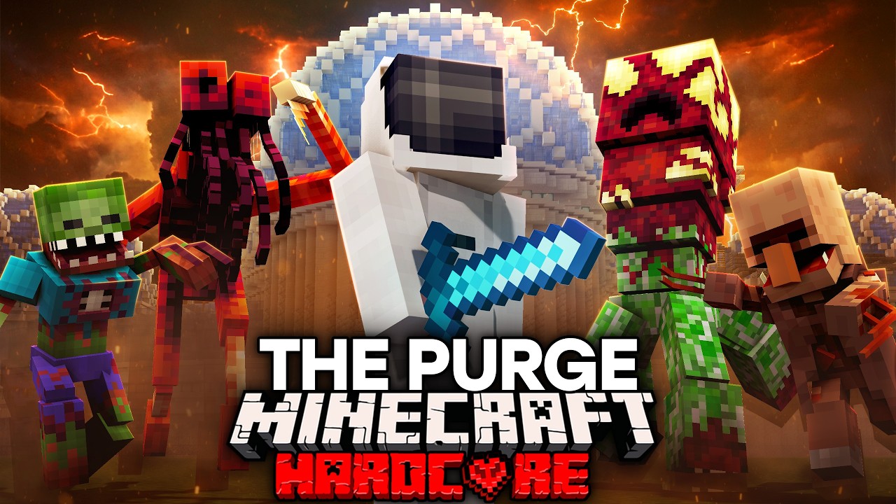 100 Players Simulate Minecraft's Scariest Purge