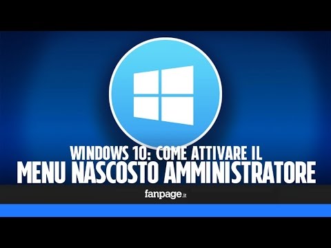 Part of a video titled Windows 10: come riattivare l'utente nascosto Amministratore - YouTube