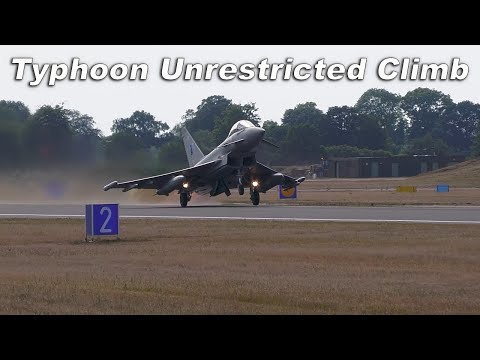 [4K] RAF Typhoon Unrestricted Climb - Watch till the end and notice - Air Defender 2023