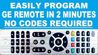 How to Program GE Remote with TV using Auto Code Search Method