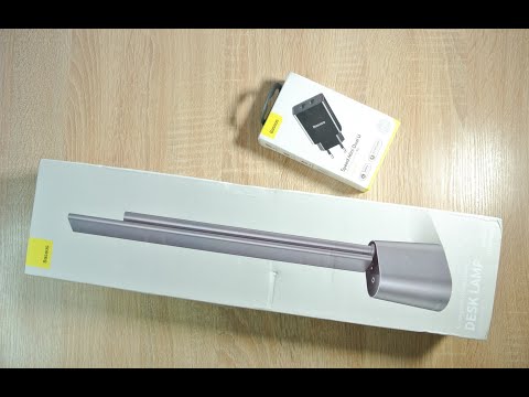 Įkraunama Baseus Smart Eye stalinė lempa - Pilka video