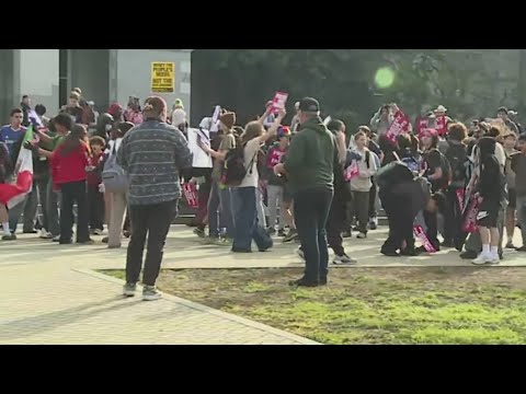 Local students protest ICE actions with 'ICE Out Now' walkout